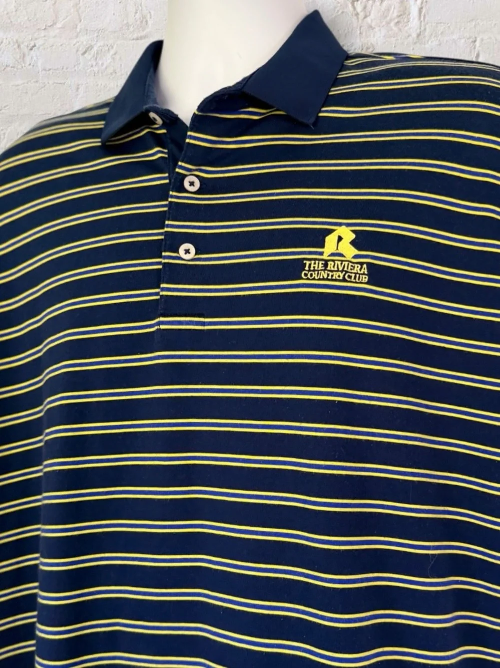 Polo Golf Ralph Lauren Riviera Country Club Striped Polo Shirt Large - Picture 2 of 11